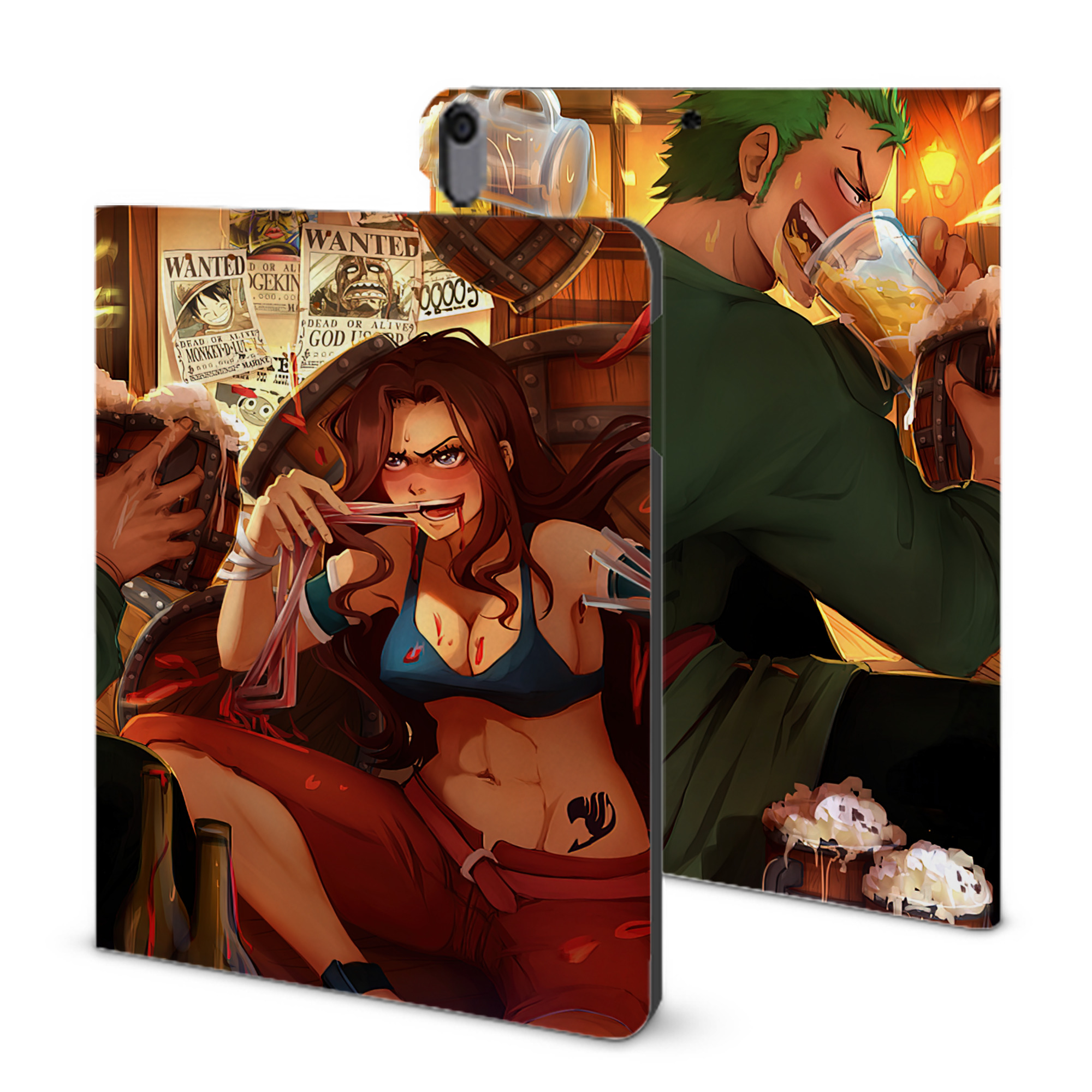 ワンピース ONE PIECE IPad ケース ブック型 PUレザー TPU 耐衝撃 軽量 薄型 ペン収納なし 全面保護 IPad 各モデル対応